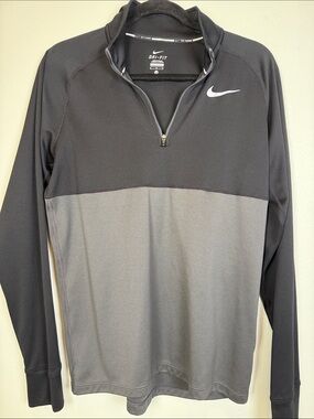 Nike Men’s Dri-FIT Performance Quarter-Zip Pullover Black Golf Run Streetwear M